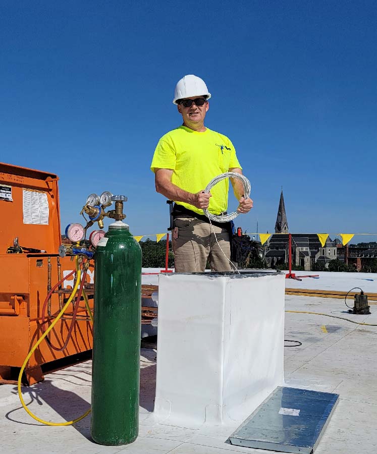 Electrician-on-rooftop